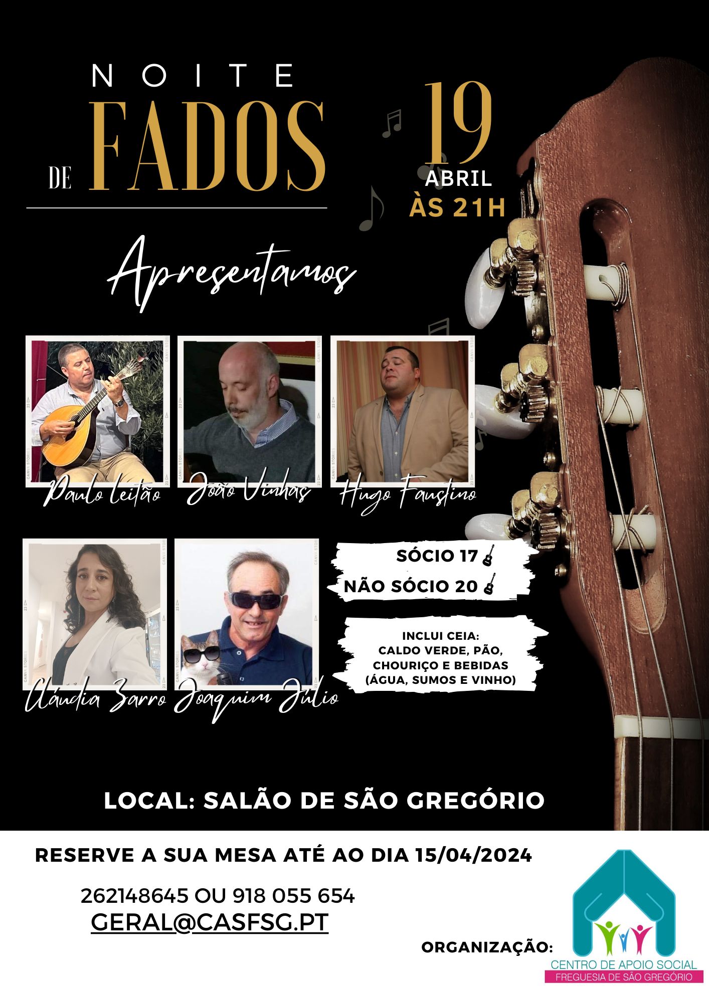 Noite de Fados - 19/abril às 21h